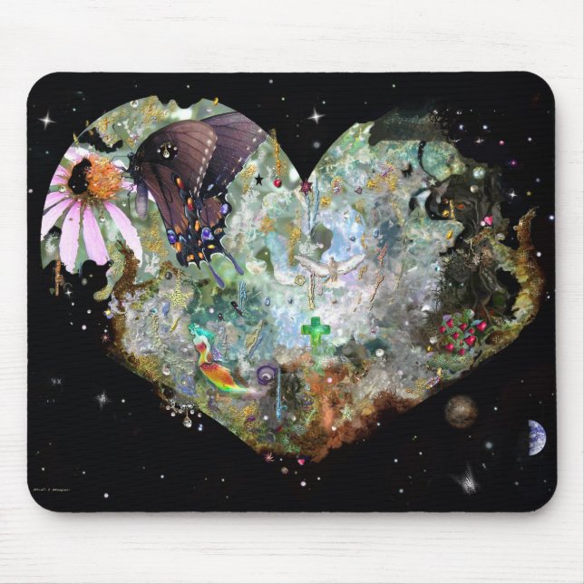 Liebe deine Welt! Mousepad (Vorne)