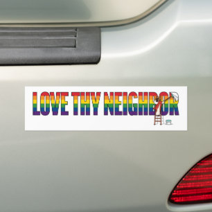 Liebe Deinen Nächsten Autoaufkleber