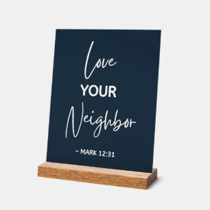 Liebe deinen Nächsten Golden Rule Jesus Zitat Acrylschild