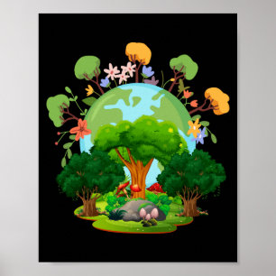 Liebe deinen Planeten Mutter Erde T-Shirt Poster