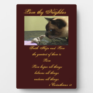 Liebe deines Nachbarplatzes Fotoplatte