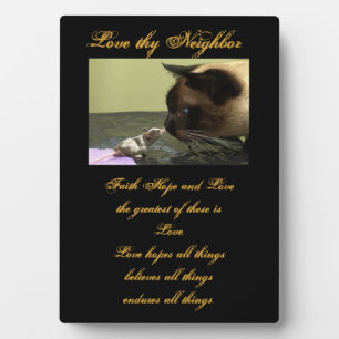 Liebe deines Nachbarplatzes Fotoplatte