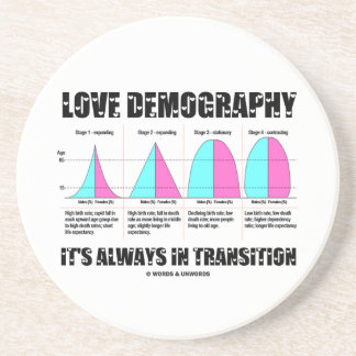 Liebe-Demographie ist es immer im Übergang Getränkeuntersetzer