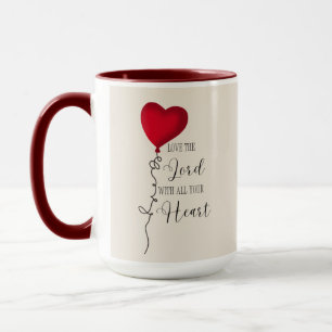 Liebe den Herrn & Herzballon Tasse