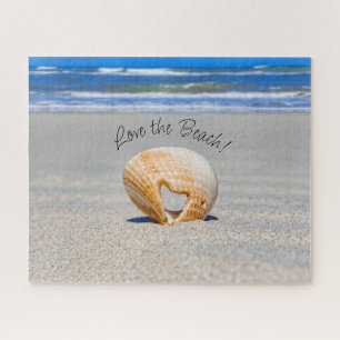 Liebe den Strand! Liebe Muschel am Strand Puzzle