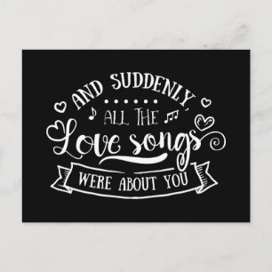 Liebe, Denken Sie an Sie, Miss Sie, Hochzeit Postkarte