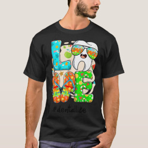 Liebe Dental Leben Süße Zahn Flip Flops Sommer T-Shirt