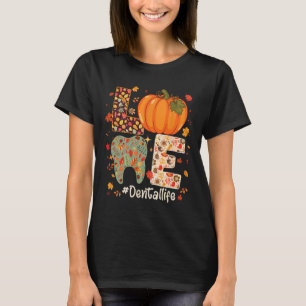 Liebe Dental Life Pumpkin Tooth Zahnarzt fallen Da T-Shirt