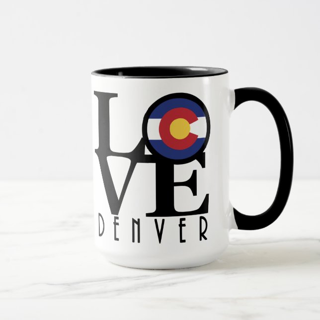 LIEBE Denver Colorado 15oz Tasse (Rechts)