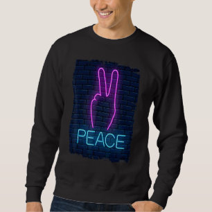 Liebe der 90er Jahre signalisiert Frieden Sweatshirt