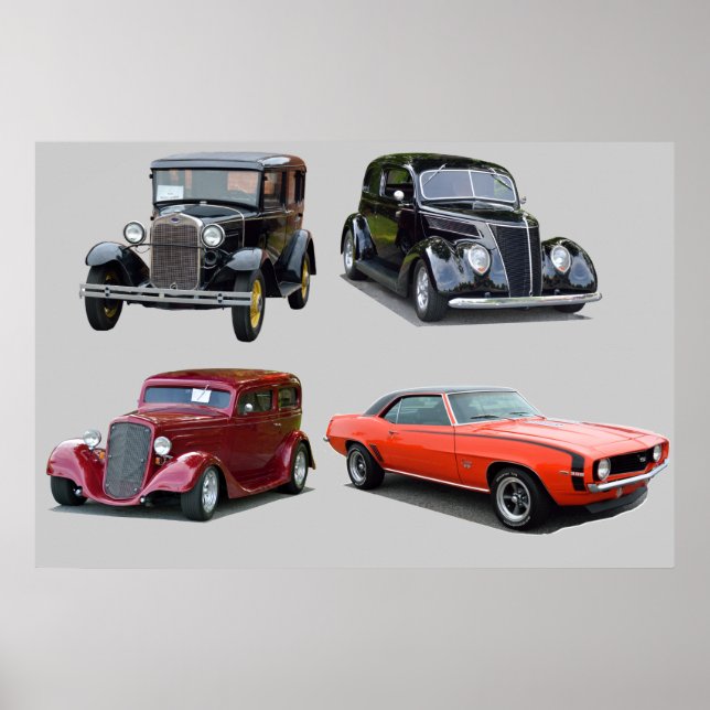 Liebe der alten klassischen Autos Poster (Vorne)