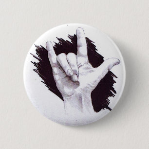 LIEBE DER AMERIKANISCHES ZEICHEN-SPRACHENi SIE Button