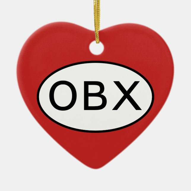 Liebe der Außenbanken Keramik Ornament (Vorne)