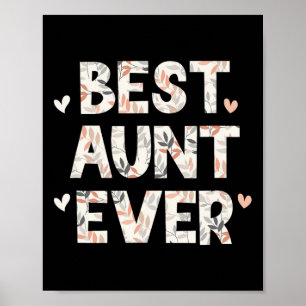 Liebe der besten Tante je Floral Poster