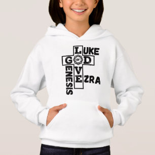Liebe der biblischen Kreuzworträtsel Hoodie
