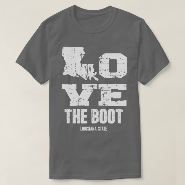 Liebe Der Boot Funny Louisiana Staat T-Shirt (Design vorne)
