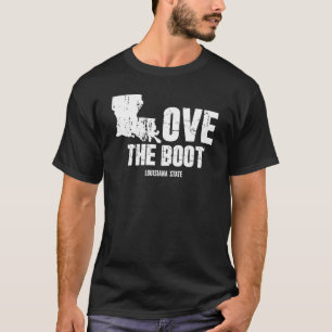 Liebe Der Boot Funny Louisiana Staat T-Shirt