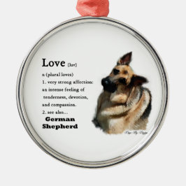 Liebe der deutschen Hirten Silbernes Ornament