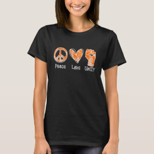Liebe der Einheit Tag Orange Gefärbte Krawatte End T-Shirt