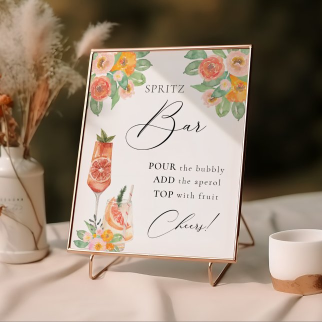 Liebe der ersten Spritz Bright Cocktail Bar Poster (Von Creator hochgeladen)