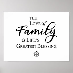 Liebe der Familie ist beststes der Segen-Plakat Poster