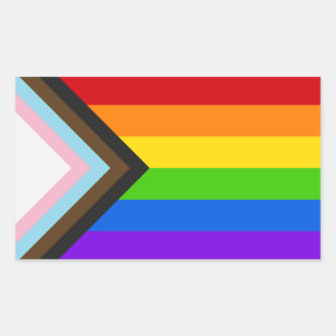 Liebe der Flagge Rechteckiger Aufkleber