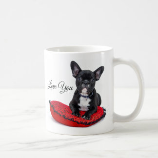 Liebe der französische Bulldoggen-Tassen-I Sie Kaffeetasse