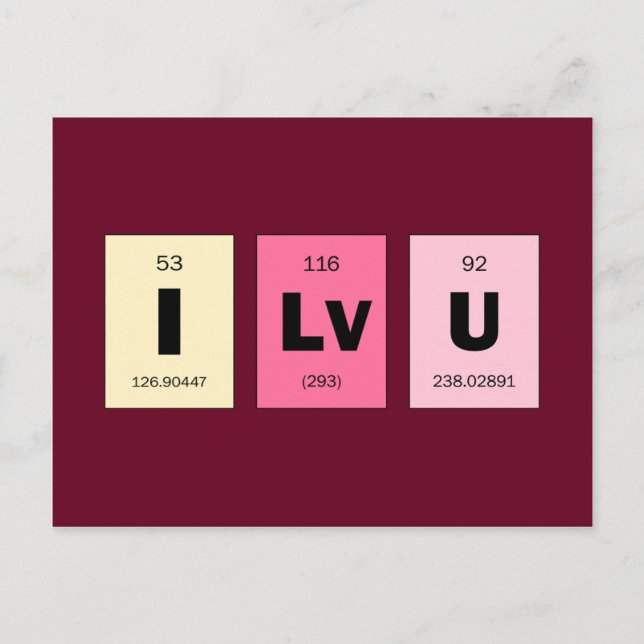 Liebe der Geek-Nerd-Wissenschafts-I Sie Postkarte (Vorderseite)