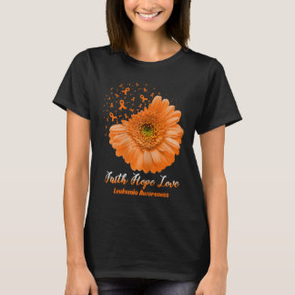 Liebe der Glaube Leukämie Bewusstsein Blume Strato T-Shirt