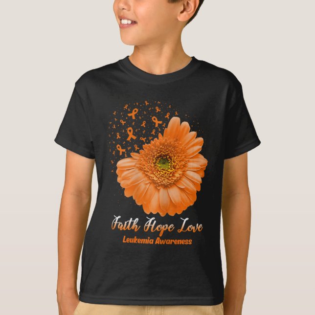Liebe der Glaube Leukämie Bewusstsein Blume Strato T-Shirt (Vorderseite)