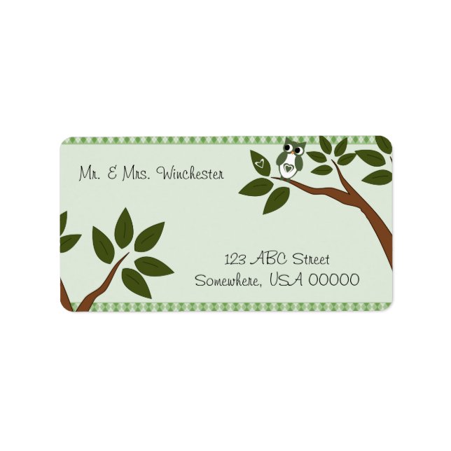 Liebe der grünen Raute Adressaufkleber (Vorne)