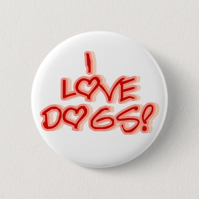 Liebe der Herz-I verfolgt T-Shirts und Geschenke Button (Vorderseite)