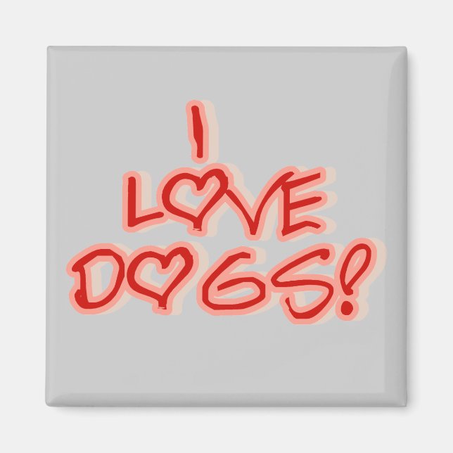 Liebe der Herz-I verfolgt T-Shirts und Geschenke Magnet (Vorne)