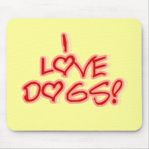 Liebe der Herz-I verfolgt T-Shirts und Geschenke Mousepad