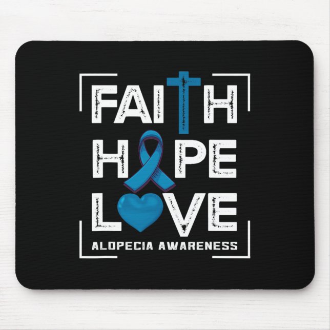 Liebe der Hoffnung Alopecia Bewusstsein 1 Mousepad (Vorne)