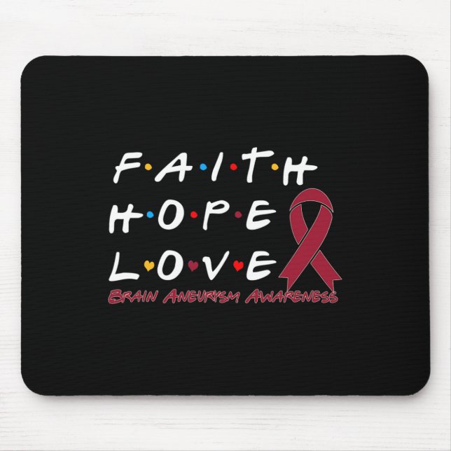 Liebe der Hoffnung Hirnaneurysma Bewusstsein Mousepad (Vorne)