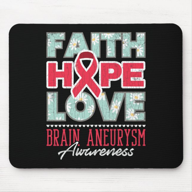 Liebe der Hoffnung Hirnaneurysma Bewusstseinsbildu Mousepad (Vorne)