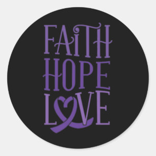 Liebe der Hoffnung - Unterstützung des Bewusstsein Runder Aufkleber