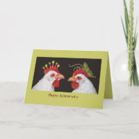 Liebe der Hühner, glücklicher Jahrestag