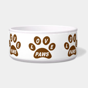 Liebe der Hunde auf Paws Brown Napf
