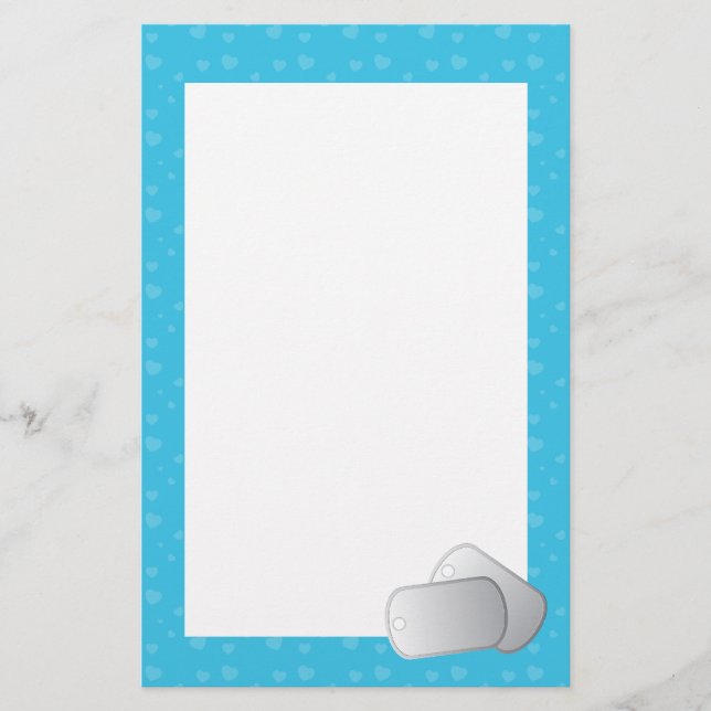 Liebe der Hunde-Tags (blau) Briefpapier (Vorderseite)