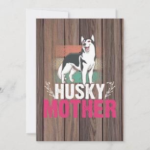 Liebe der Husky-Mutter: Loyalität und Anleihe feie Feiertagskarte