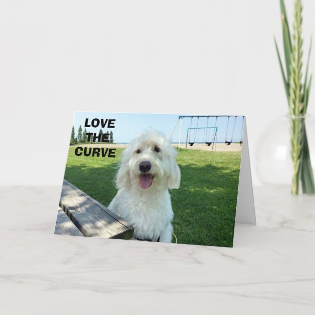 LIEBE DER KURVE DEINES SCHÖNEN LÄCHELS KARTE (Vorderseite)