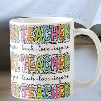 Liebe der Lehrer Inspiriere Unterricht Kaffeetasse