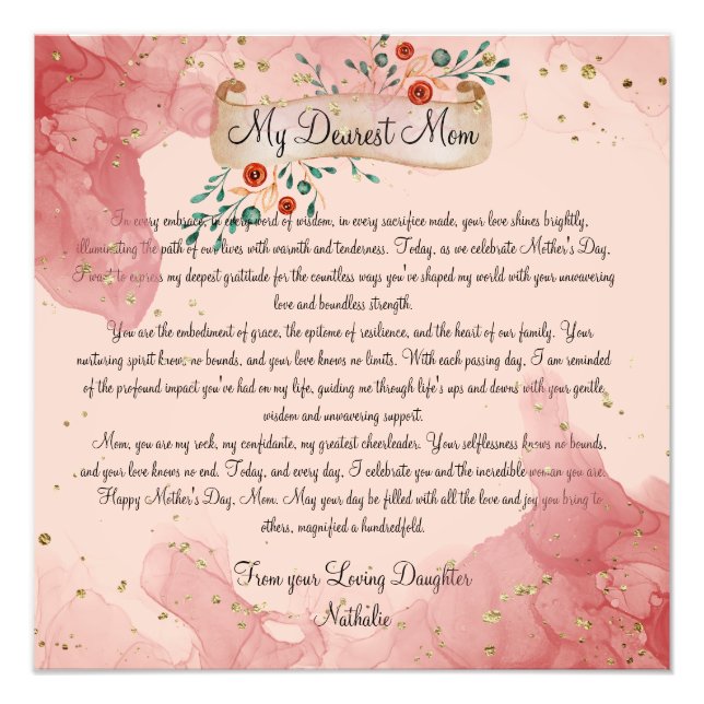 Liebe der Mama: Zeitlose Hommage an die Mama Fotodruck (Vorne)