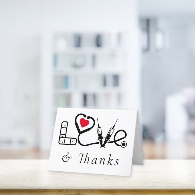 Liebe der medizinischen Fachkräfte und Dankeskarte (Von Creator hochgeladen)