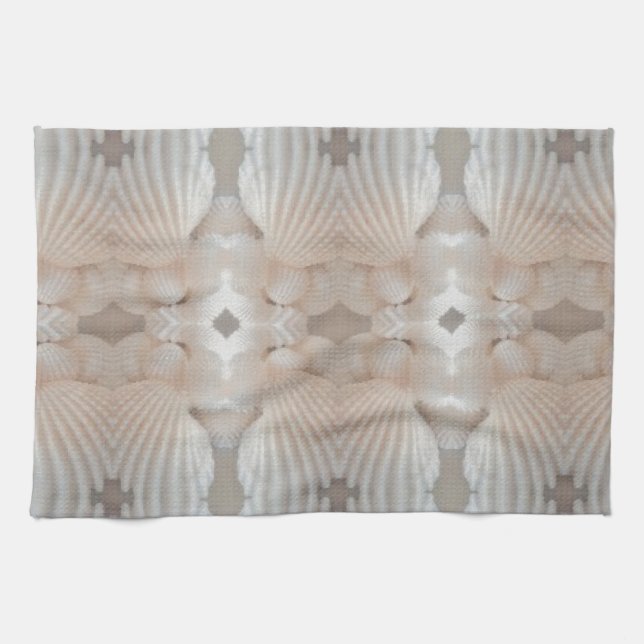 Liebe der Muscheln, romantische exotische Tropenbr Handtuch (Horizontal)