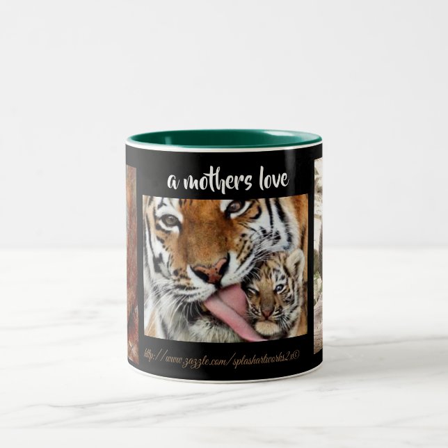 "Liebe der Mütter" Zweifarbige Tasse (Mittel)