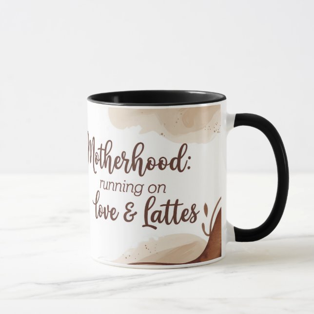 Liebe der Mutterschaft & Lattes Kaffeezubereitung  Tasse (Rechts)
