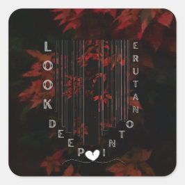 Liebe der Natur Quadratischer Aufkleber